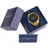 Tommy Hilfiger West Chronograph Quartz Black Dial Gold Steel Strap Watch For Men - 1791708 Buy Now By Tommy Hilfiger