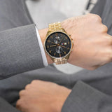 Tommy Hilfiger West Chronograph Quartz Black Dial Gold Steel Strap Watch For Men - 1791708 Buy Now By Tommy Hilfiger