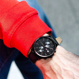 Tommy Hilfiger West Chronograph Black Dial Black Leather Strap Watch For Men - 1791711 Buy Now By Tommy Hilfiger