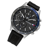 Tommy Hilfiger Bank Quartz Black Dial Black Rubber Strap Watch for Men - 1791724 Buy Now By Tommy Hilfiger