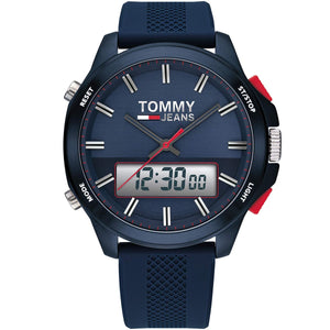 Tommy Hilfiger Digital Analog Blue Dial Blue Rubber Strap Watch For Men - 1791761 Buy Now By Tommy Hilfiger