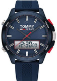 Tommy Hilfiger Digital Analog Blue Dial Blue Rubber Strap Watch For Men - 1791761 Buy Now By Tommy Hilfiger