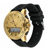 Tommy Hilfiger Jeans Digital Analog Gold Dial Black Rubber Strap Watch For Women - 1791762 Buy Now By Tommy Hilfiger