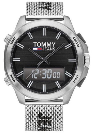 Tommy Hilfiger Digital Black Dial Silver Mesh Bracelet Watch For Men - 1791765 Buy Now By Tommy Hilfiger