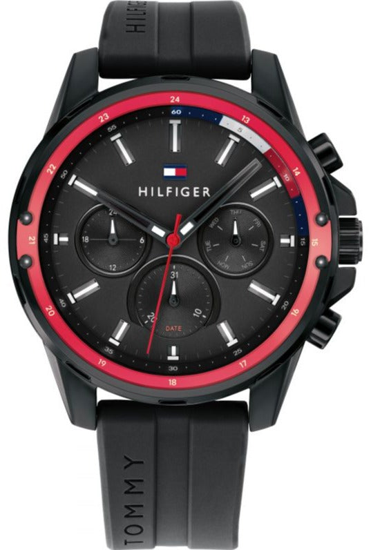 Tommy Hilfiger Mason Black Dial Black Rubber Strap Watch for Men - 1791793 Buy Now By Tommy Hilfiger