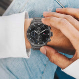 Tommy Hilfiger Trent Chronograph Grey Dial Grey Steel Strap Watch For Men - 1791806 Buy Now By Tommy Hilfiger