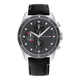 Tommy Hilfiger Parker Chronograph Quartz Grey Dial Black Leather Strap Watch For Men - 1791838 Buy Now By Tommy Hilfiger