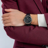 Tommy Hilfiger Asher Chronograph Black Dial Black Leather Strap Watch For Men - 1791854 Buy Now By Tommy Hilfiger