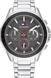 Tommy Hilfiger Aiden Chronograph Grey Dial Silver Steel Strap Watch For Men - 1791857 Buy Now By Tommy Hilfiger