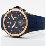 Tommy Hilfiger Aiden Chronograph Blue Dial Blue Silicone Strap Watch For Men - 1791860 Buy Now By Tommy Hilfiger