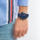 Tommy Hilfiger Larson Chronograph Blue Dial Blue Rubber Strap Watch For Men - 1791920 Buy Now By Tommy Hilfiger