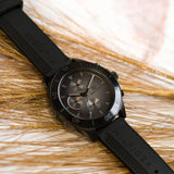 Tommy Hilfiger Larson Chronograph Black Dial Black Rubber Strap Watch For Men - 1791921 Buy Now By Tommy Hilfiger