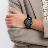 Tommy Hilfiger Larson Chronograph Black Dial Black Rubber Strap Watch For Men - 1791921 Buy Now By Tommy Hilfiger