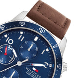 Tommy Hilfiger Jimmy Chronograph Quartz Blue Dial Brown Leather Strap Watch For Men - 1791946 Buy Now By Tommy Hilfiger