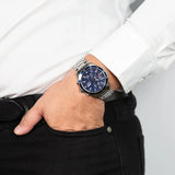 Tommy Hilfiger Jimmy Chronograph Quartz Blue Dial Silver Steel Strap Watch For Men - 1791949 Buy Now By Tommy Hilfiger