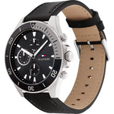 Tommy Hilfiger Trent Chronograph Quartz Black Dial Black Leather Strap Watch For Men - 1791810 Buy Now By Tommy Hilfiger