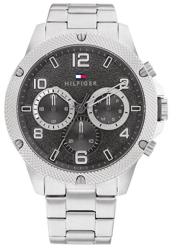 Tommy Hilfiger Blaze Chronograph Black Dial Silver Steel Strap Watch For Men - 1792029 Buy Now By Tommy Hilfiger