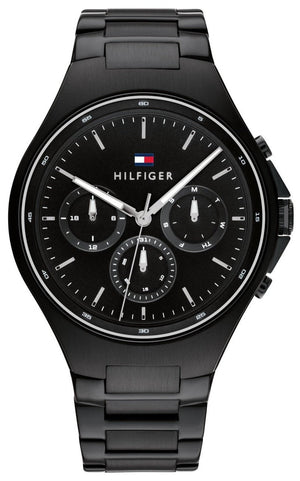 Tommy Hilfiger Justin Chronograph Black Dial Black Steel Strap Watch For Men - 1792055 Buy Now By Tommy Hilfiger