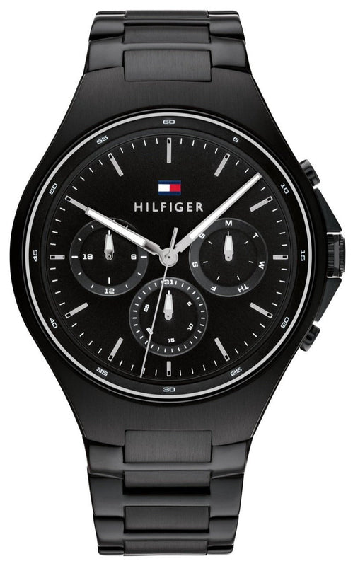 Tommy Hilfiger Justin Chronograph Black Dial Black Steel Strap Watch For Men - 1792055 Buy Now By Tommy Hilfiger