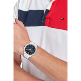 Tommy Hilfiger Lars Chronograph Blue Dial Silver Steel Strap Watch For Men - 1792059 Buy Now By Tommy Hilfiger