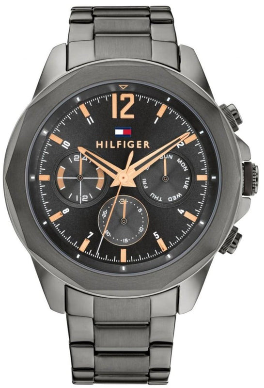 Tommy Hilfiger Lars Chronograph Black Dial Black Steel Strap Watch For Men - 1792061 Buy Now By Tommy Hilfiger