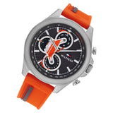 Tommy Hilfiger Clark Chronograph Grey Dial Orange Rubber Strap Watch For Men - 1792084 Buy Now By Tommy Hilfiger