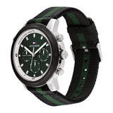 Tommy Hilfiger Troy Chronograph Green Dial Two Tone Nylon Strap Watch For Men - 1792107 Buy Now By Tommy Hilfiger