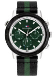 Tommy Hilfiger Troy Chronograph Green Dial Two Tone Nylon Strap Watch For Men - 1792107 Buy Now By Tommy Hilfiger