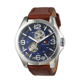 Tommy Hilfiger Bruce Analog Blue Dial Brown Leather Strap Watch for Men - 1791278 Buy Now By Tommy Hilfiger