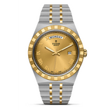 Tudor Royal Automatic Diamonds Gold Dial Two Tone Steel Strap Watch for Men - M28603-0006 Buy Now By Tudor