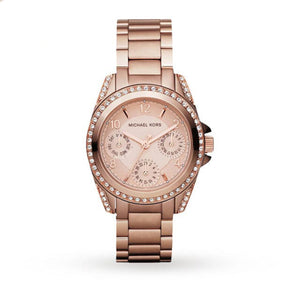 Michael Kors Blair Rose Gold Dial Rose Gold Steel Strap Watch for Women - MK5613 Buy Now By Michael Kors
