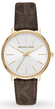 Michael Kors Pyper Quartz Silver Dial Brown Leather Strap Watch For Women - MK2857 Buy Now By Michael Kors