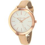 Michael Kors Runway Slim Quartz White Dial Beige Leather Strap Watch For Women - MK2284 Buy Now By Michael Kors