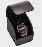 Armani Exchange Hampton Chronograph Black Dial Black Steel Strap Watch For Men - AX2413