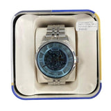 Fossil Townsman Automatic Skeleton Blue Dial Silver Steel Strap Watch for Men - ME3073 Buy Now By Fossil