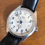 IWC Pilot's Watch Mark XVIII White Dial Black Leather Strap Watch for Men - IW327002 Buy Now By IWC