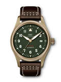 IWC Pilot's Watch Automatic Spitfire Green Dial Brown Leather Strap Watch for Men - IW326802 Buy Now By IWC