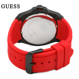 Guess Legacy Black Dial Red Silicone Strap Watch for Men - W1049G6 Buy Now By Guess