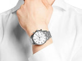 Hugo Boss Aeroliner Chronograph White Dial Silver Steel Strap Watch for Men - 1513182 Buy Now By Hugo Boss