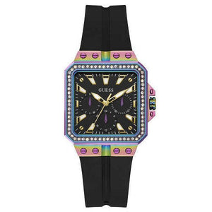Guess Libra Black Dial Black Silicone Strap Watch For Women - GW0618L3 Buy Now By Guess