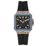 Guess Libra Black Dial Black Silicone Strap Watch For Women - GW0618L3 Buy Now By Guess