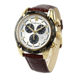 Versace V-Ray Chronograph Quartz White Dial Brown Leather Strap Watch For Men - VE2I00221 Buy Now By Versace