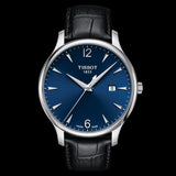 Tissot T Classic Tradition Blue Dial Black Leather Strap Watch For Men - T063.610.16.047.00 Buy Now By Tissot