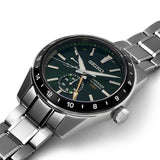 Seiko Presage Sharp Edged Series GMT Green Dial Silver Steel Strap Watch For Men - SPB219J1 Buy Now By Seiko