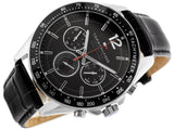 Tommy Hilfiger Luke Quartz Black Dial Black Leather Strap Watch for Men - 1791117 Buy Now By Tommy Hilfiger