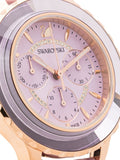 Swarovski Octea Lux Chrono Pink Dial Pink Leather Strap Watch for Women - 5452501 Buy Now By Swarovski