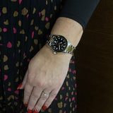 Tissot Seastar 1000 Black Dial Two Tone Steel Strap Watch for Women - T120.210.22.051.00