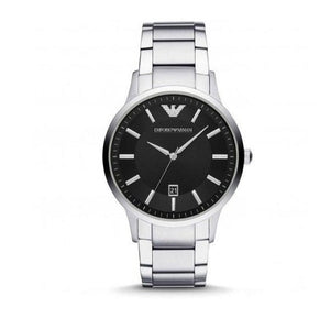 Emporio Armani Renato Quartz Black Dial Silver Steel Strap Watch For Men - AR11181 Buy Now By Emporio Armani