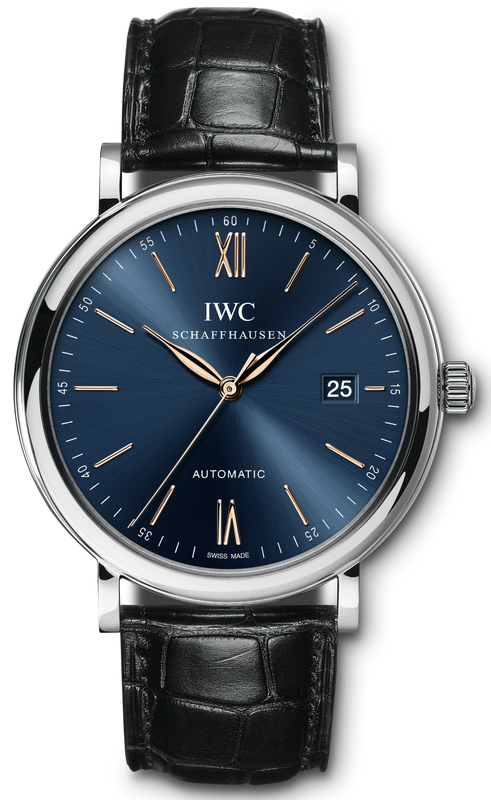 IWC Portofino '150 Years Edition' Automatic Blue Dial Black Leather Strap Watch for Men - IW356518 Buy Now By IWC