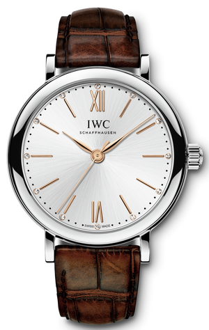 IWC Portofino Automatic Silver Dial Brown Leather Strap Watch for Women - IW357403 Buy Now By IWC